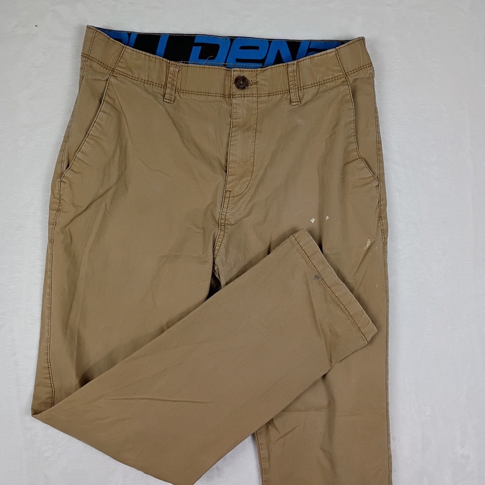 Denali‎ Mens Khaki Chino Pants Slim Straight Brown Workwear Trousers 32x30